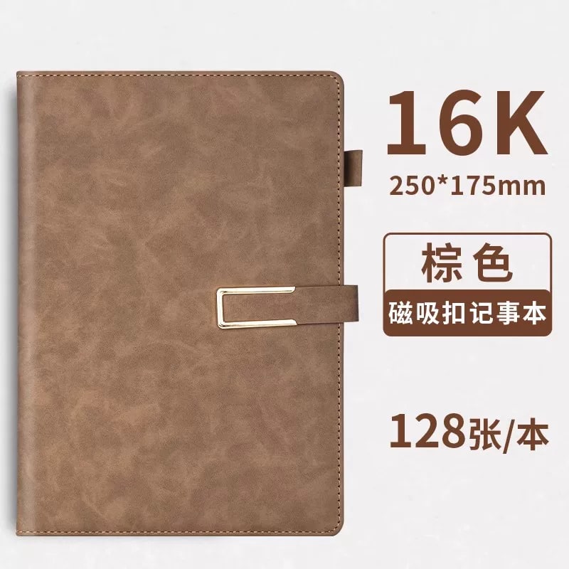 Deli Leather-Cover Notebook with Magnetic Clasp photo 6