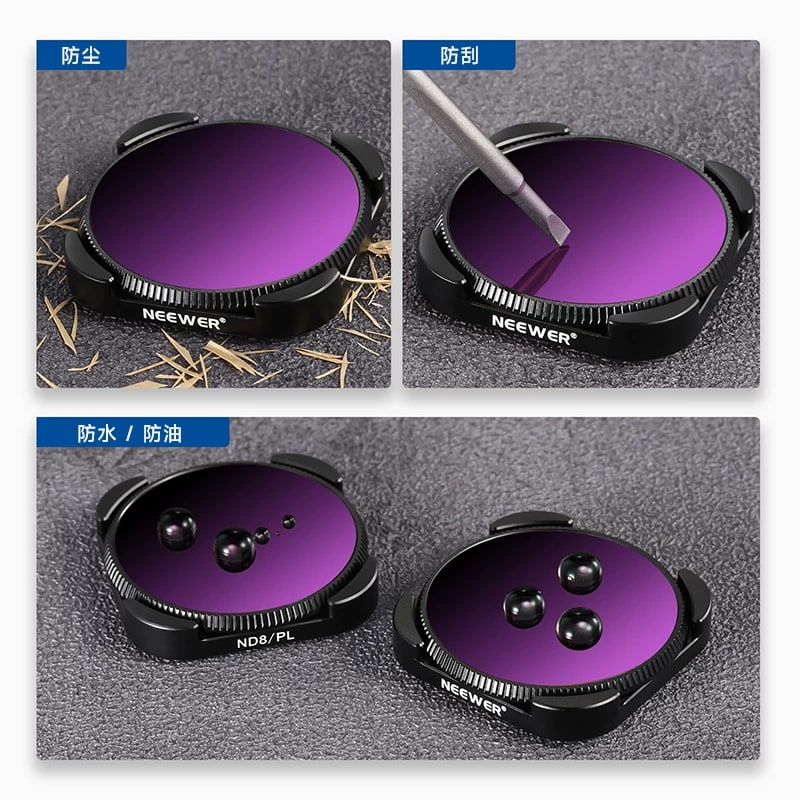 NEEWER Lens Filter Set for GoPro HERO 9 / 10 — Camera Accessory photo 6