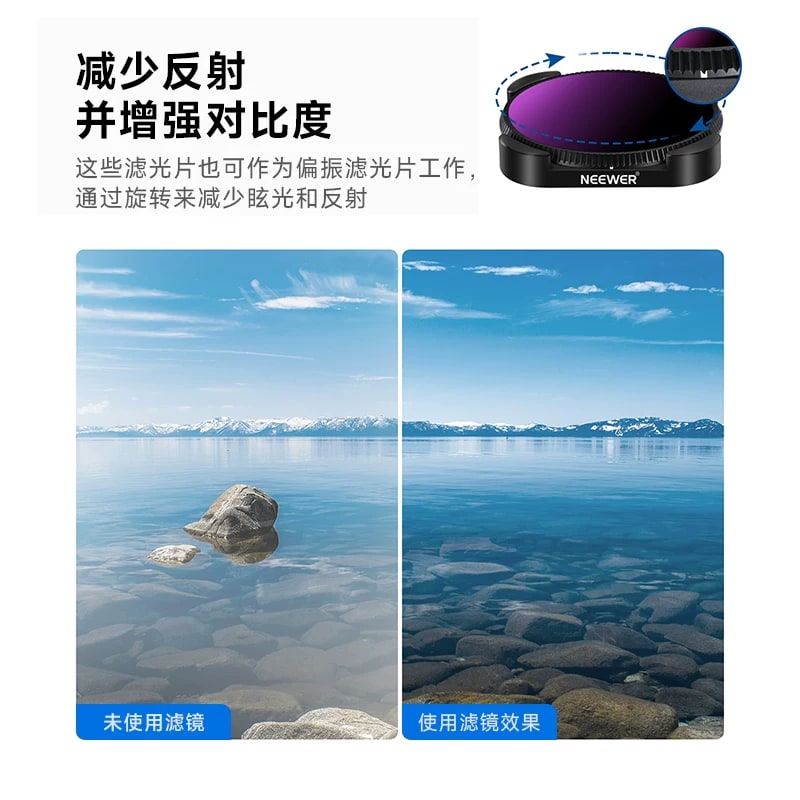 NEEWER Lens Filter Set for GoPro HERO 9 / 10 — Camera Accessory photo 4