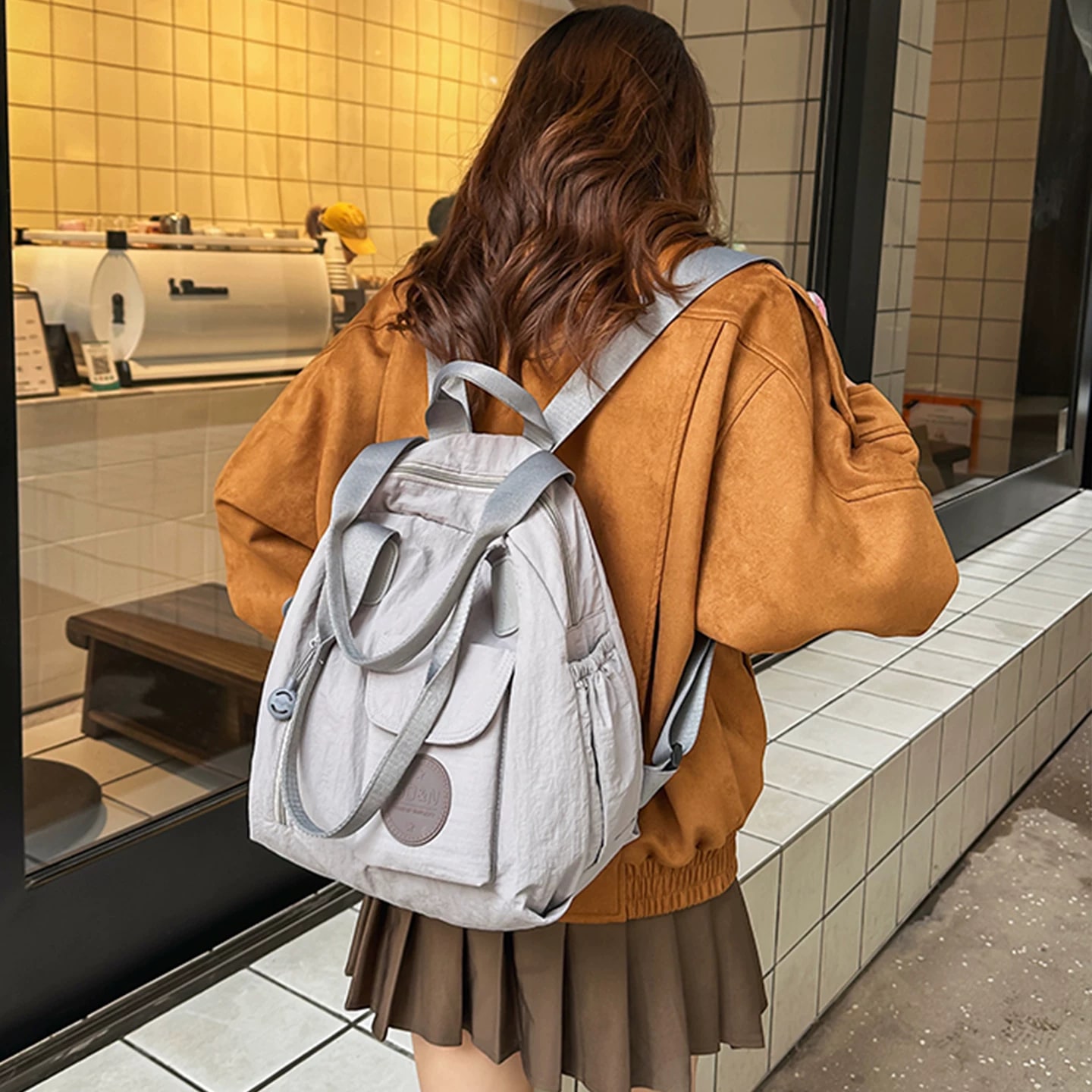 Three-Way Crinkle Nylon Backpack photo 5
