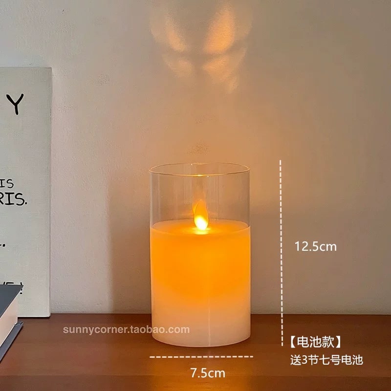 Flameless LED Candle in a Glass Holder photo 2