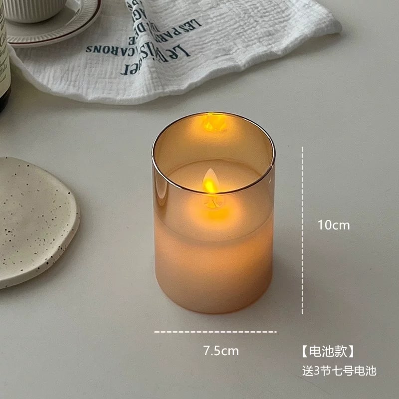Flameless LED Candle in a Glass Holder photo 5