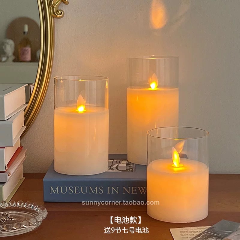Flameless LED Candle in a Glass Holder photo 4