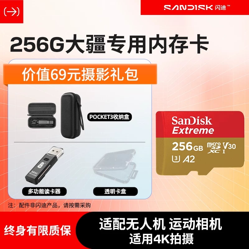 SanDisk 256GB microSD Memory Card — Camera & Drone Accessory photo 2