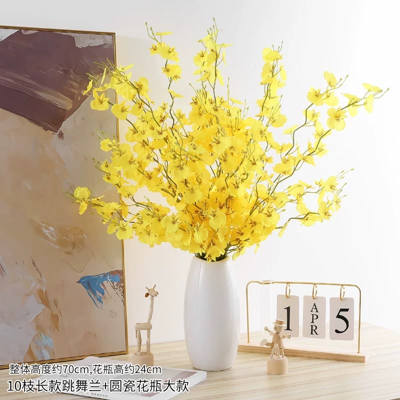 Artificial Oncidium Orchid Spray Bouquet with Vase — Home & Furniture on G+ Market