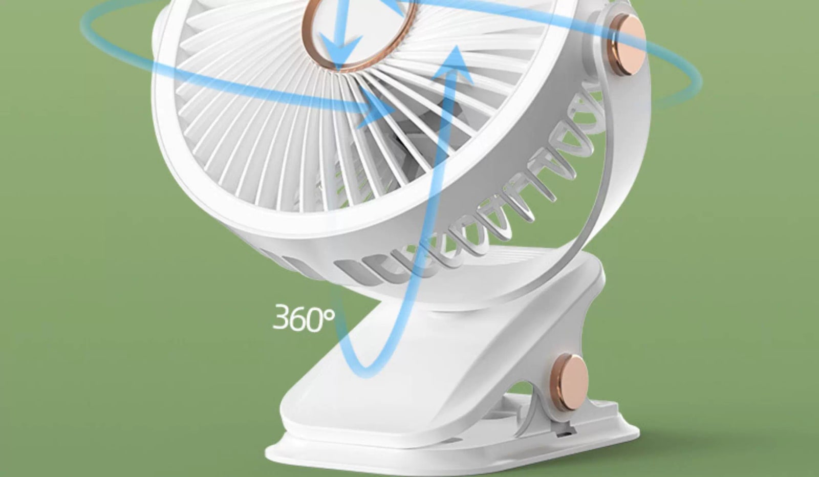 Rechargeable Clip-On Desk Fan with Night Light — Electronics on G+ Market
