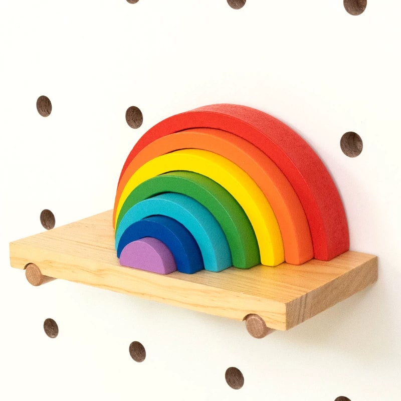 Wooden Rainbow Stacking Arch Ornament photo 2