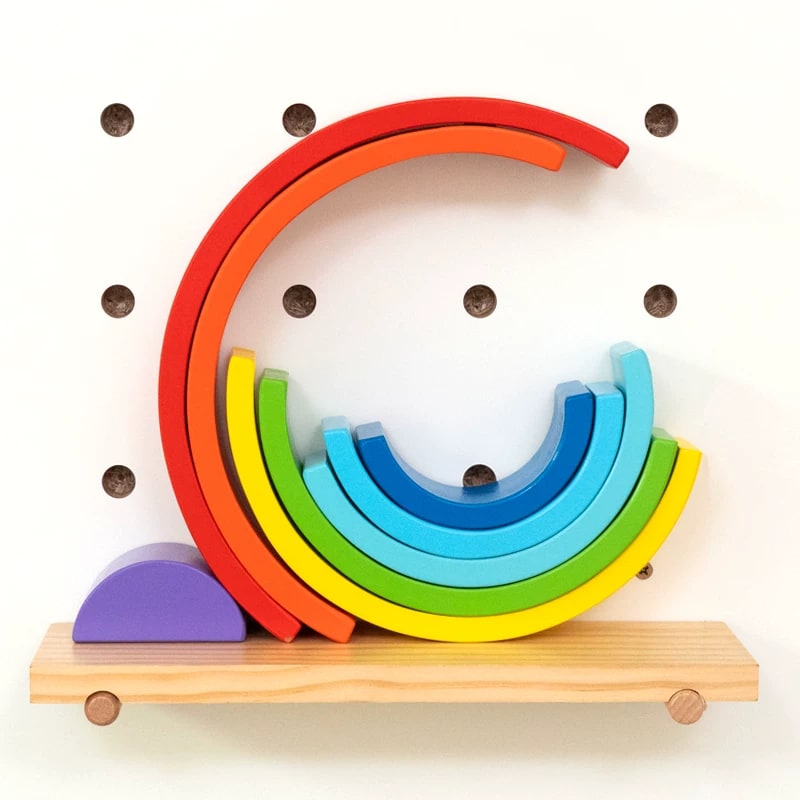 Wooden Rainbow Stacking Arch Ornament photo 3