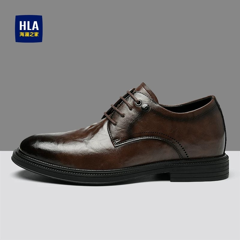HLA Men's Leather Derby Dress Shoes photo 2