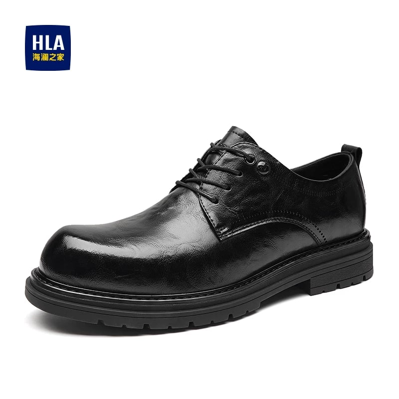 HLA Men's Leather Derby Dress Shoes photo 5
