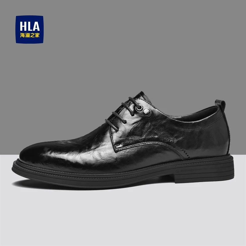 HLA Men's Leather Derby Dress Shoes photo 3