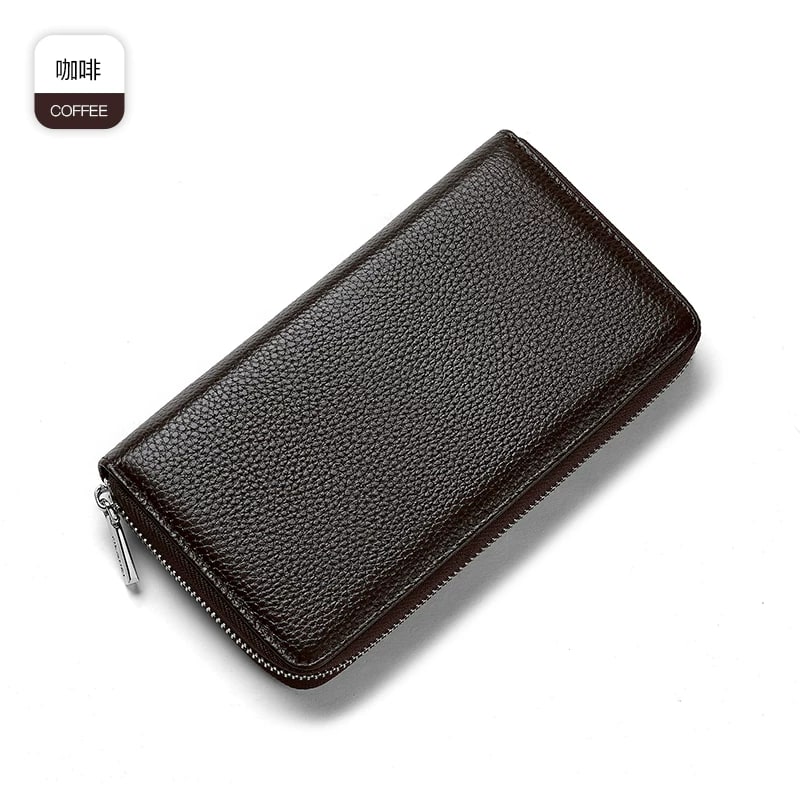 Leather Zip-Around Card Holder Wallet photo 2