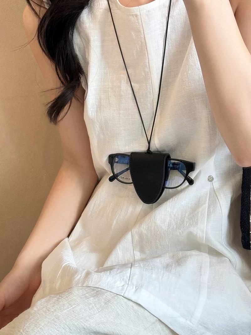 Magnetic Leather Sunglasses Clip Necklace photo 5