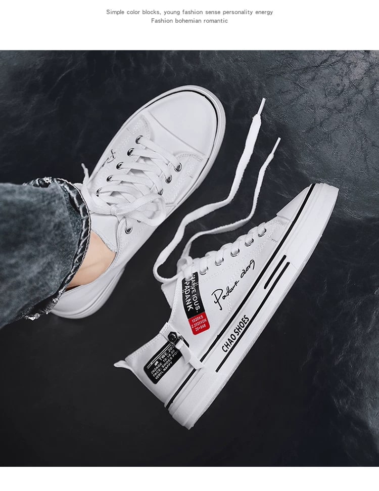 Classic Low-Top Canvas Lace-Up Shoes photo 4