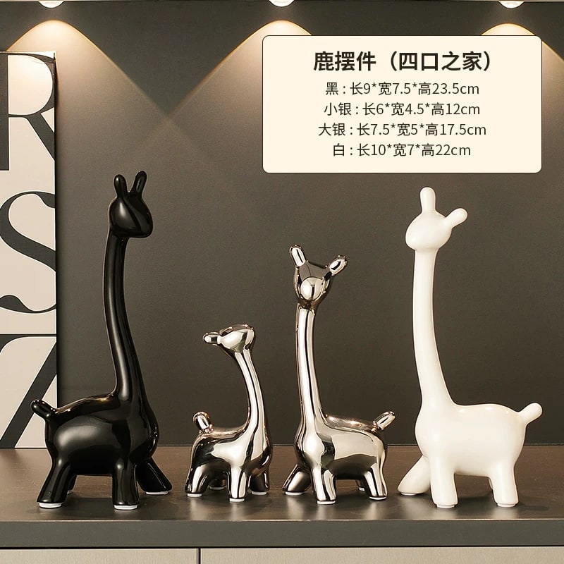 Electroplated Ceramic Animal Figurine Set photo 2