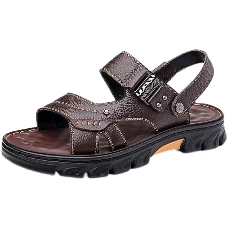 Men's Full-Grain Leather Open-Toe Sandals photo 6