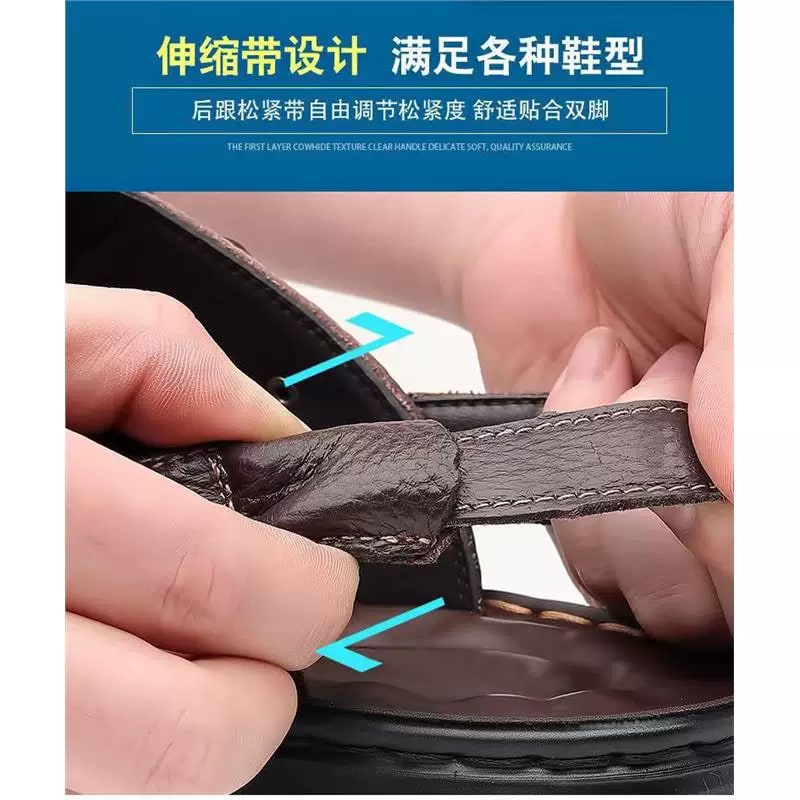 Men's Full-Grain Leather Open-Toe Sandals photo 5