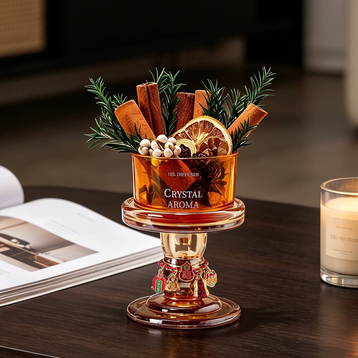 Flameless Reed Diffuser Cup with Dried Flowers — Home & Furniture on G+ Market