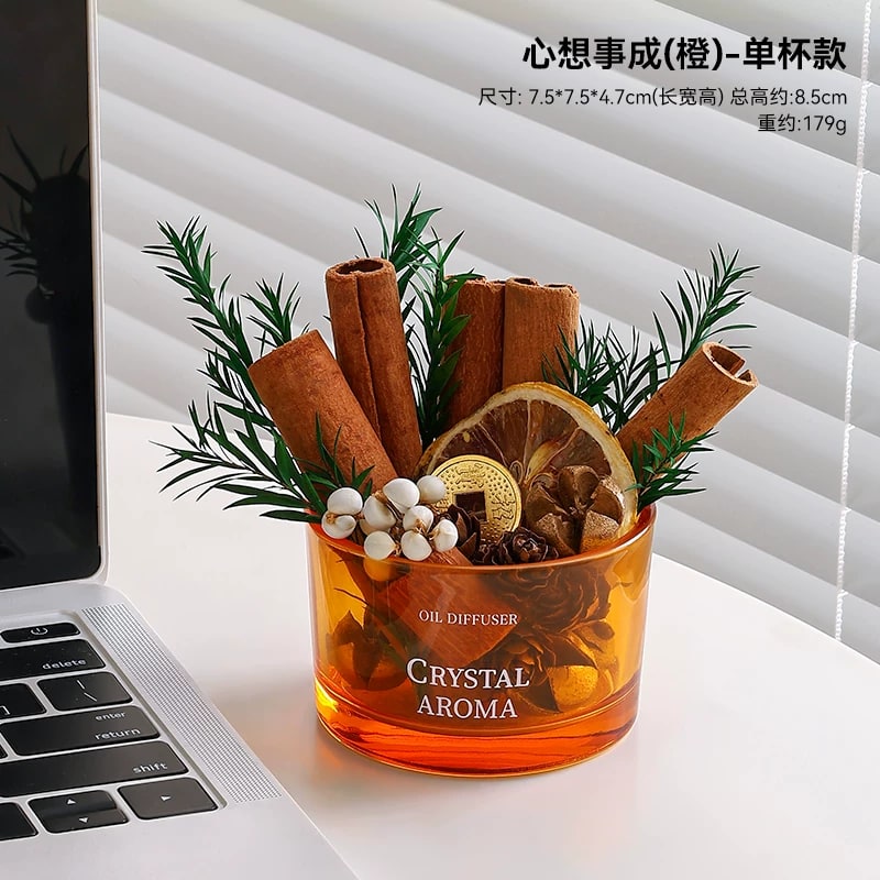 Flameless Reed Diffuser Cup with Dried Flowers — Home & Furniture on G+ Market