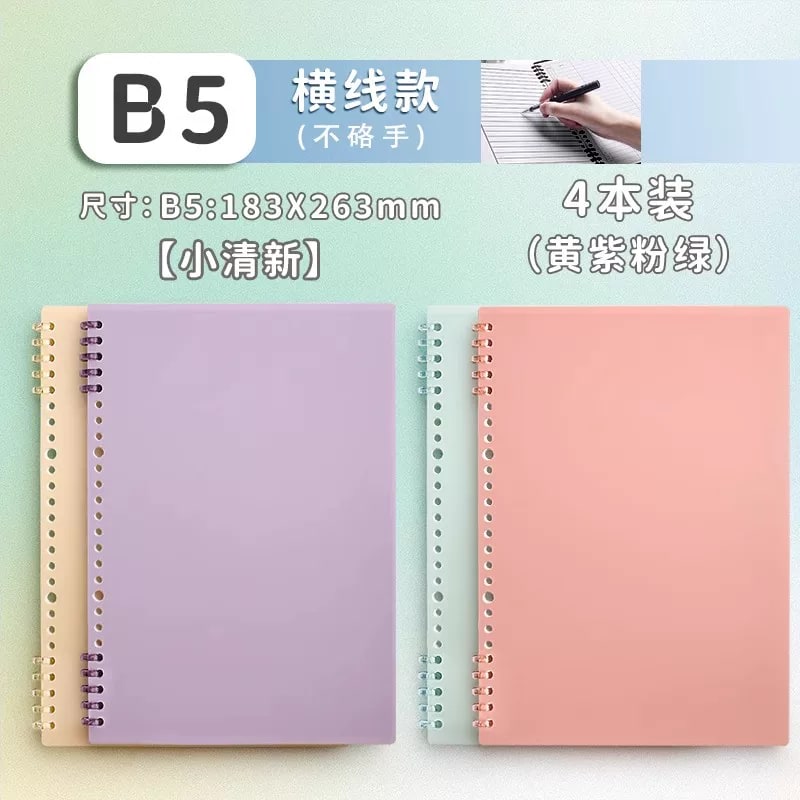 Refillable Loose-Leaf Spiral Notebook Set photo 4