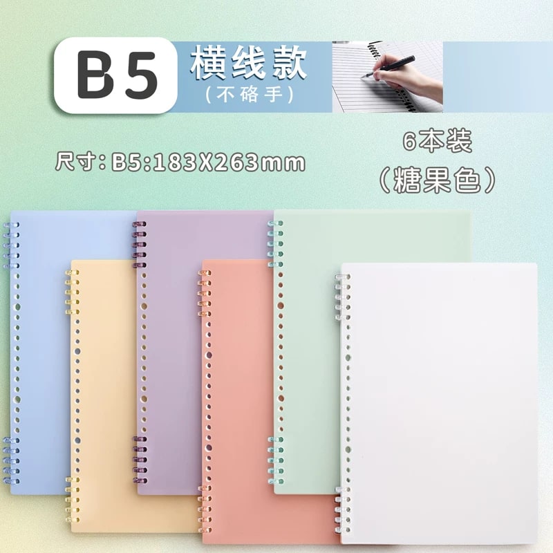 Refillable Loose-Leaf Spiral Notebook Set photo 3