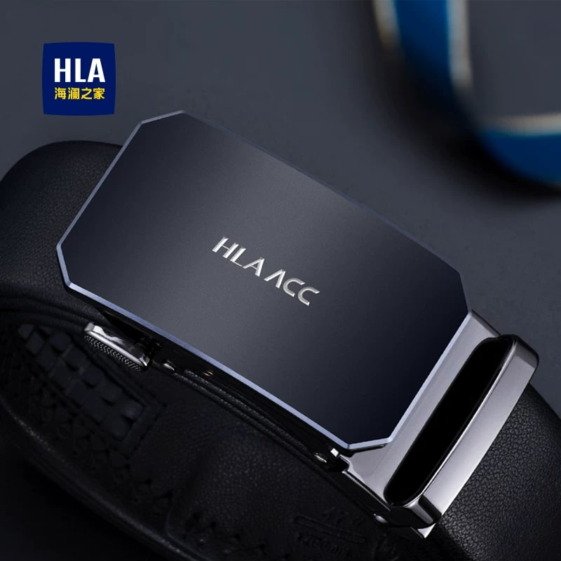HLA Mens Leather Belt, 3.5cm Width photo 6