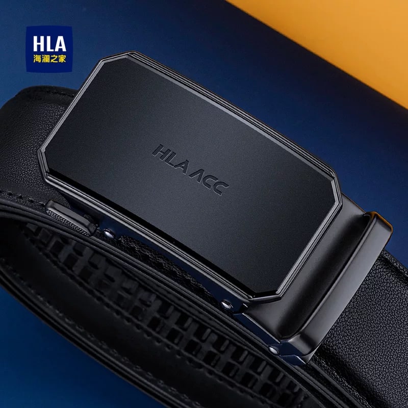 HLA Mens Leather Belt, 3.5cm Width photo 2