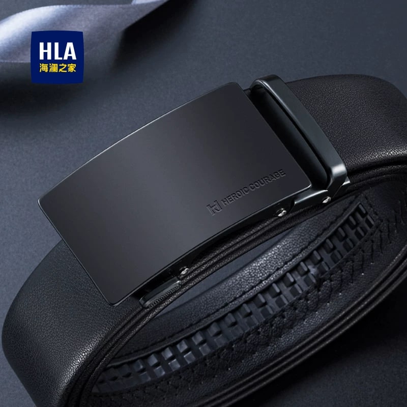 HLA Mens Leather Belt, 3.5cm Width photo 5