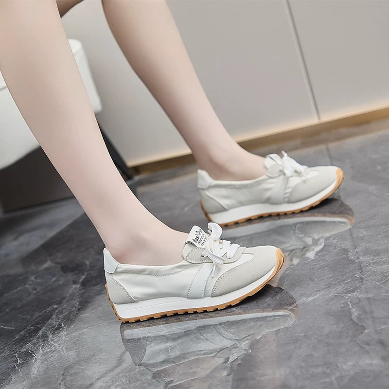 Low-Cut Slip-On Canvas Trainers for Women photo 6