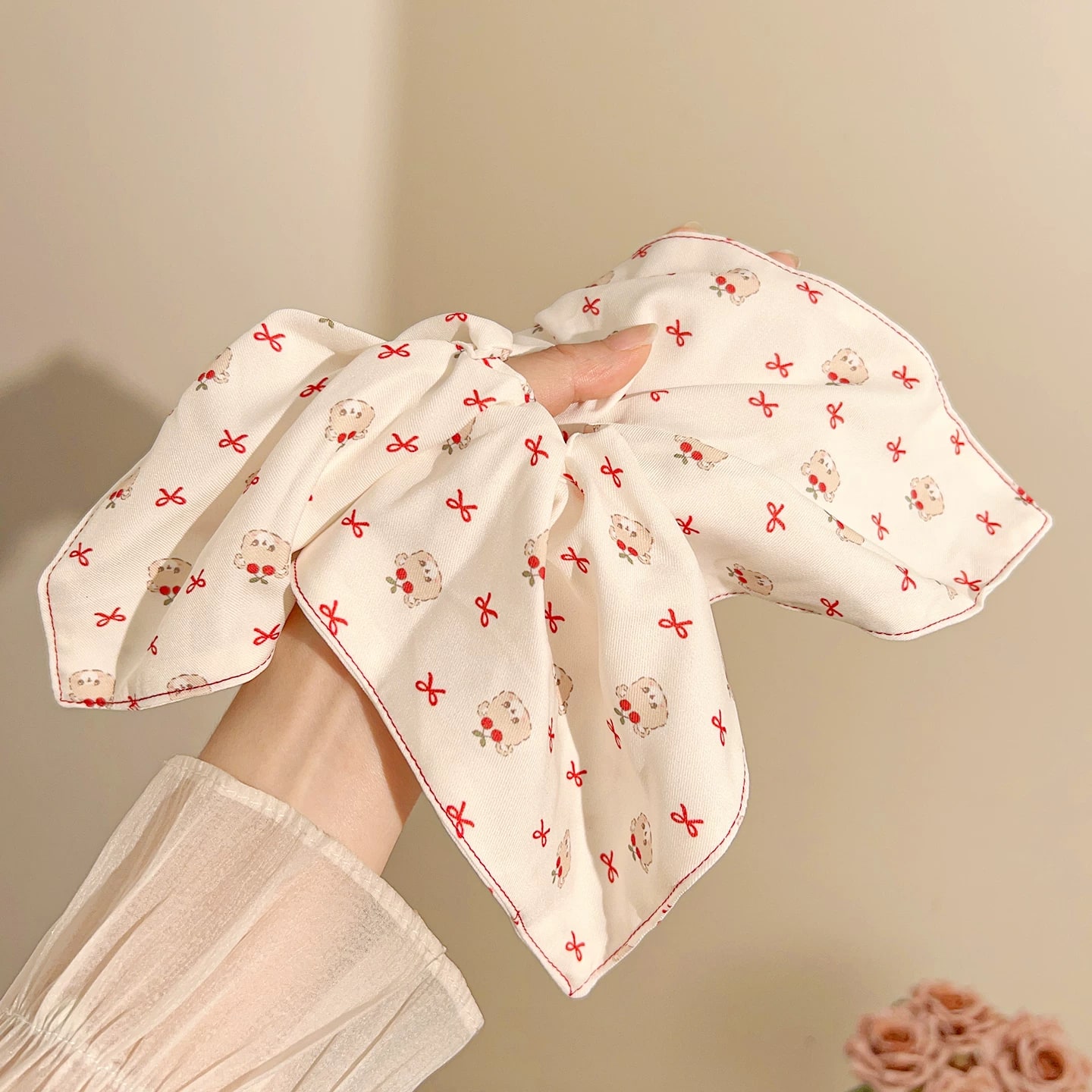 Oversized Scarf Scrunchie Hair Ties photo 5