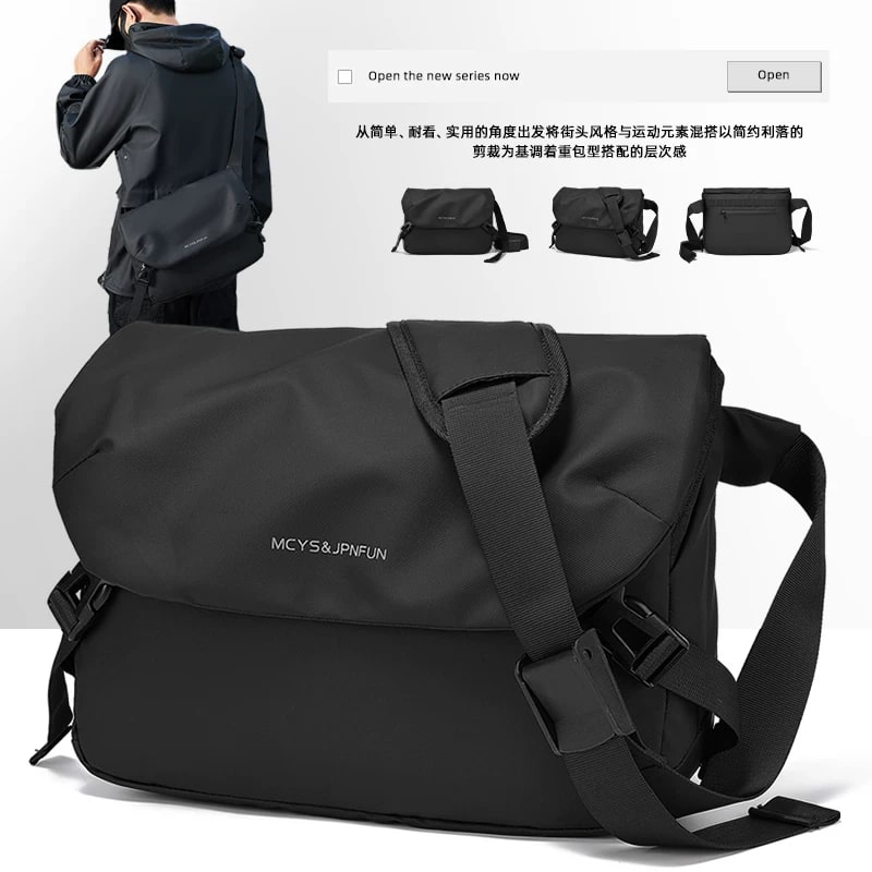 Water-Resistant Flap Messenger Bag photo 3
