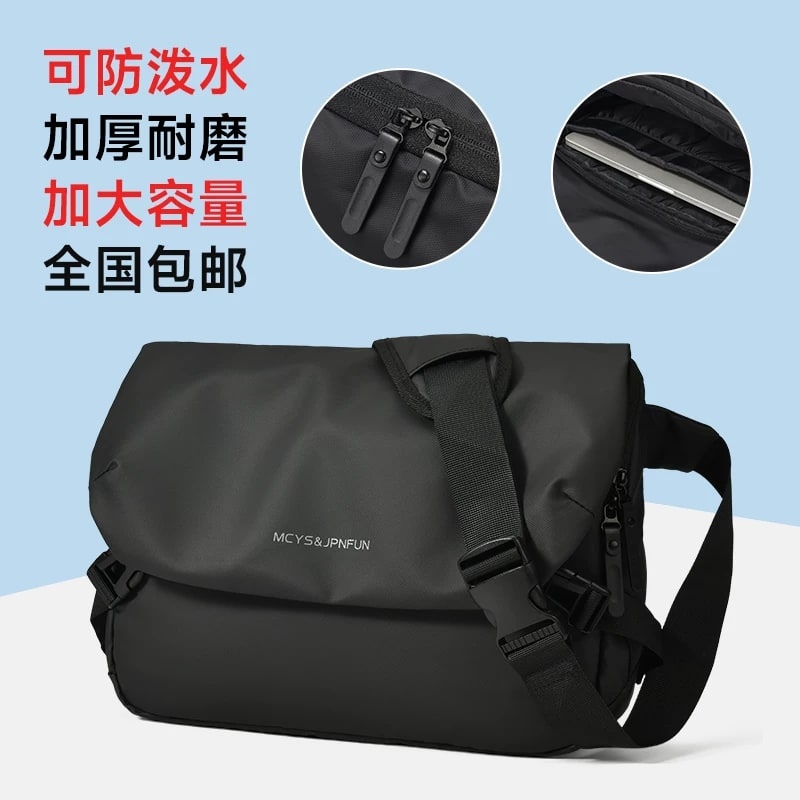 Water-Resistant Flap Messenger Bag photo 6