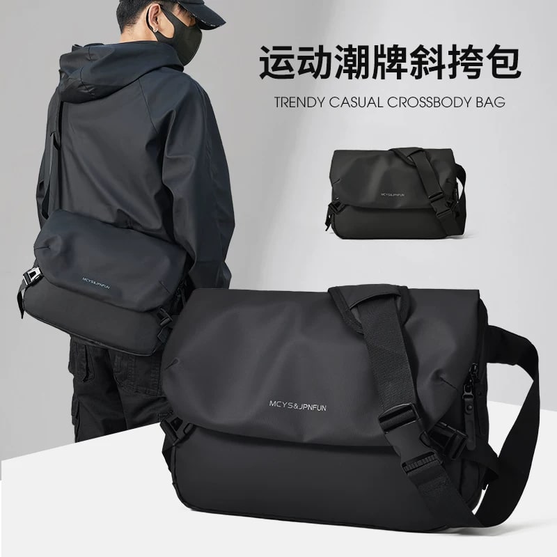 Water-Resistant Flap Messenger Bag photo 5