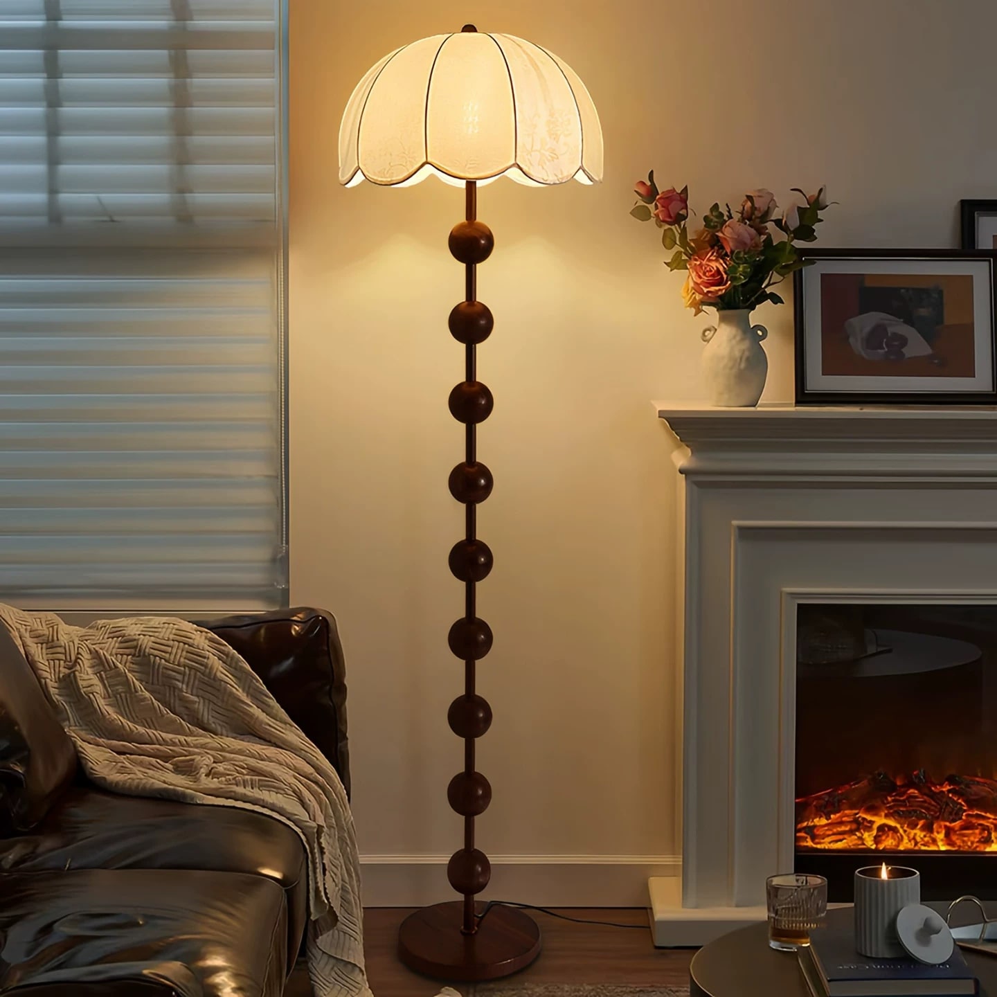 Retro Fabric Shade Floor Lamp E27 with Dimming — Home & Furniture on G+ Market