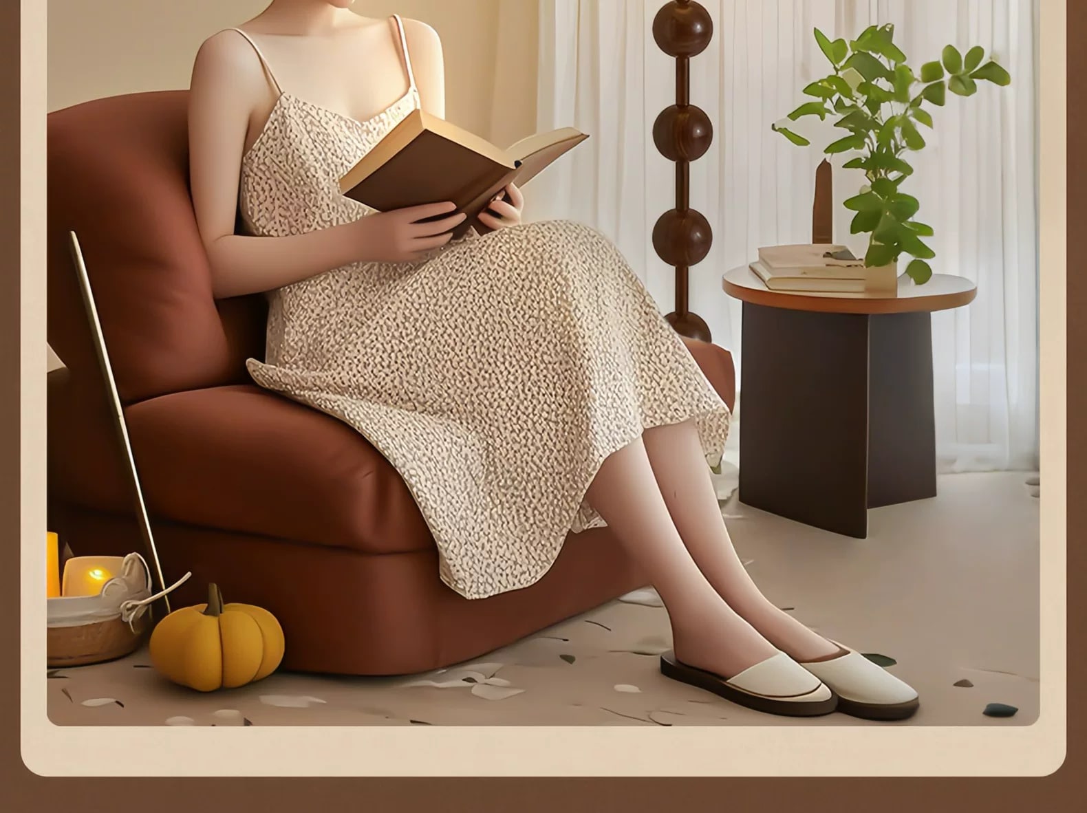 Retro Fabric Shade Floor Lamp E27 with Dimming photo 3