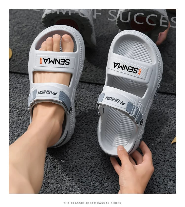 SENMA Mens Thick-Sole Beach Slides photo 2