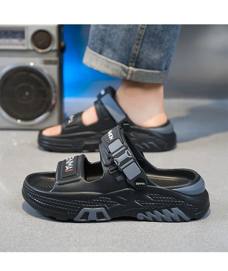SENMA Mens Thick-Sole Beach Slides photo 4
