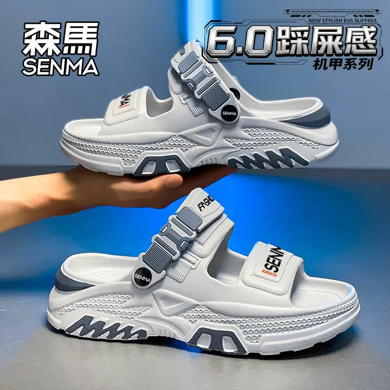 SENMA Mens Thick-Sole Beach Slides — Fashion on G+ Market