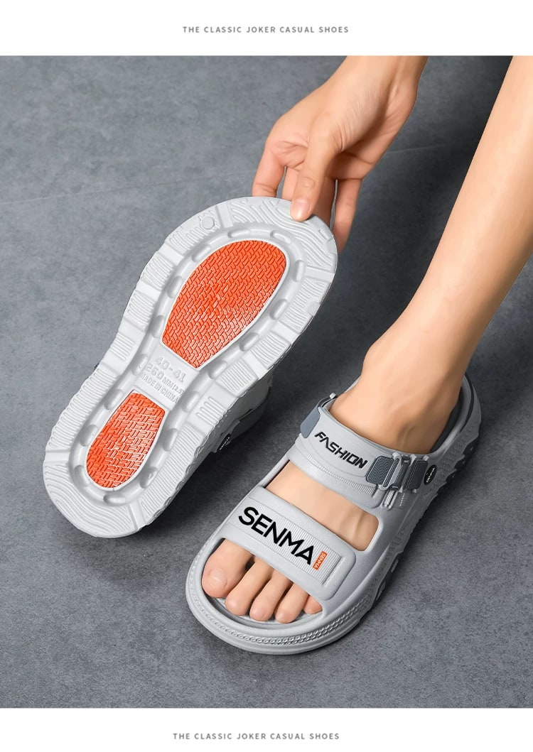 SENMA Mens Thick-Sole Beach Slides photo 3