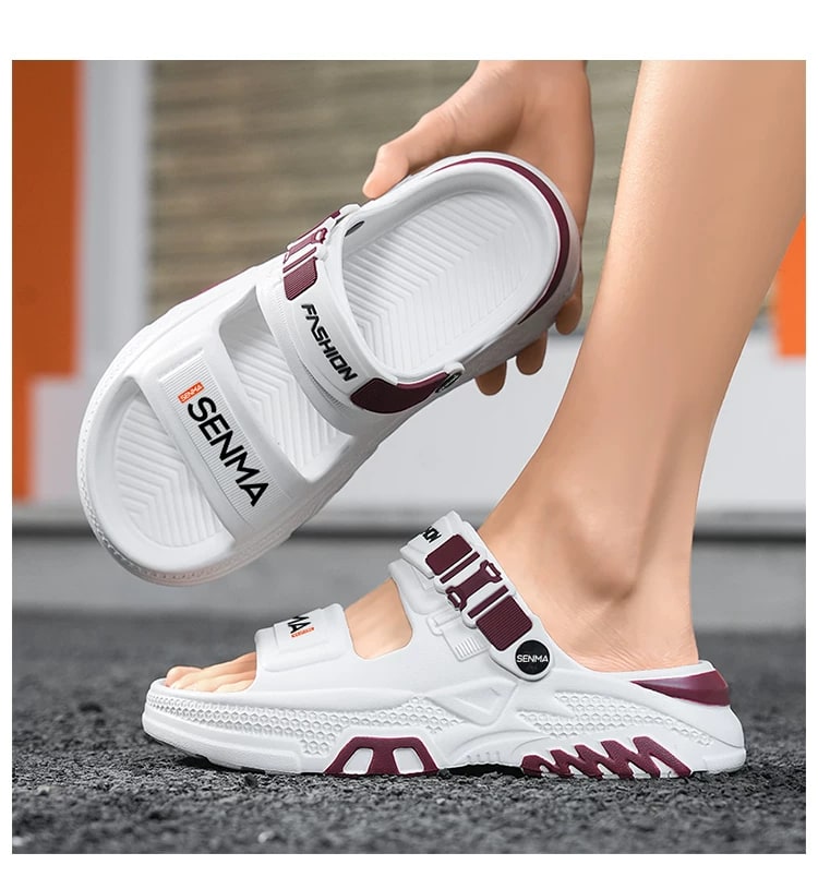 SENMA Mens Thick-Sole Beach Slides — Fashion on G+ Market