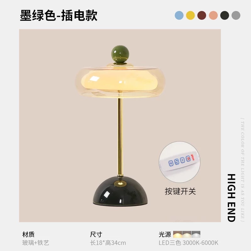 Mushroom Glass Bedside Table Lamp — Home & Furniture on G+ Market