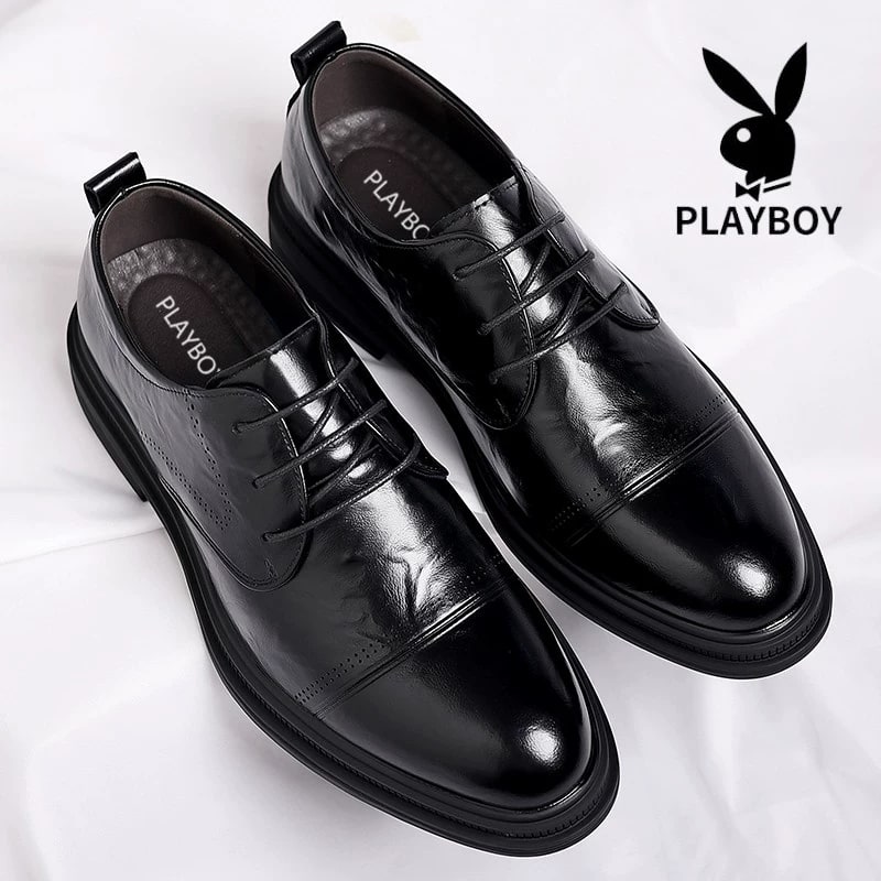 PLAYBOY Men's Casual Leather Derby Shoes — Fashion on G+ Market