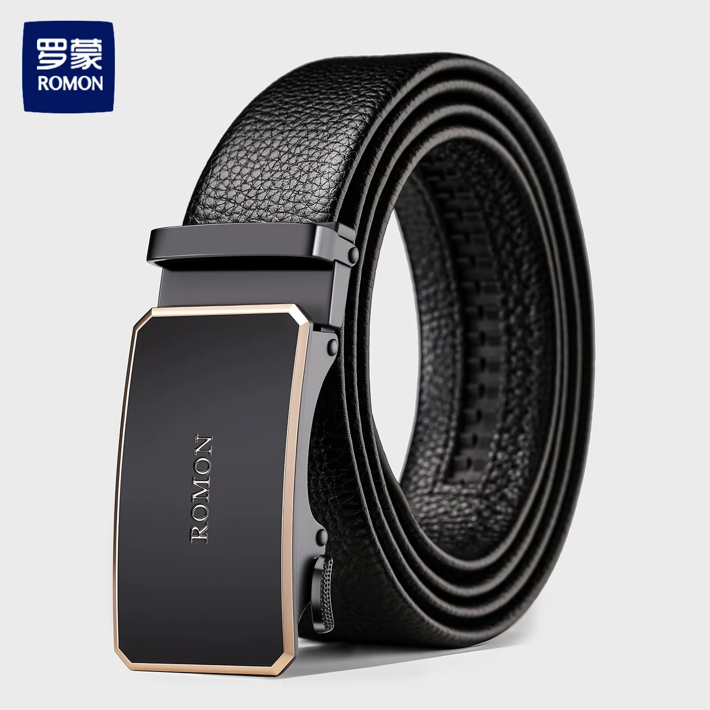ROMON Men's Automatic-Buckle Leather Belt photo 6