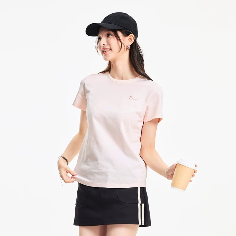 Erke Women's Pure Cotton Breathable Sports T-Shirt — Fashion on G+ Market