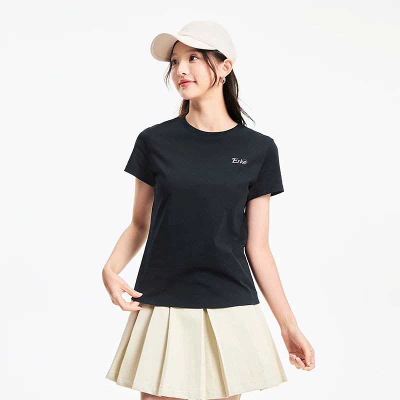 Erke Women's Pure Cotton Breathable Sports T-Shirt photo 4