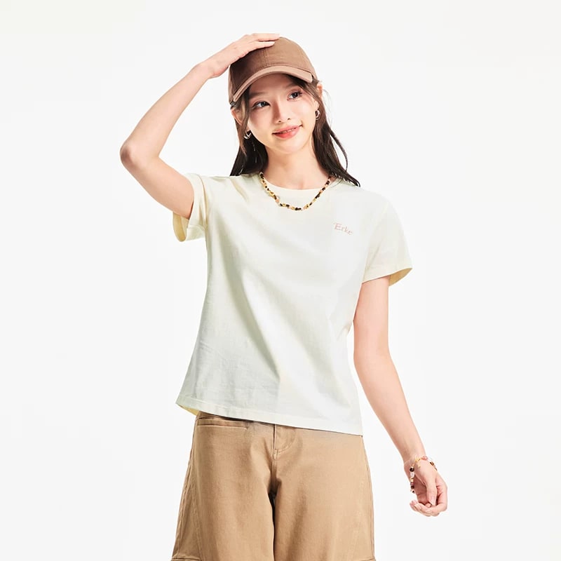 Erke Women's Pure Cotton Breathable Sports T-Shirt photo 2