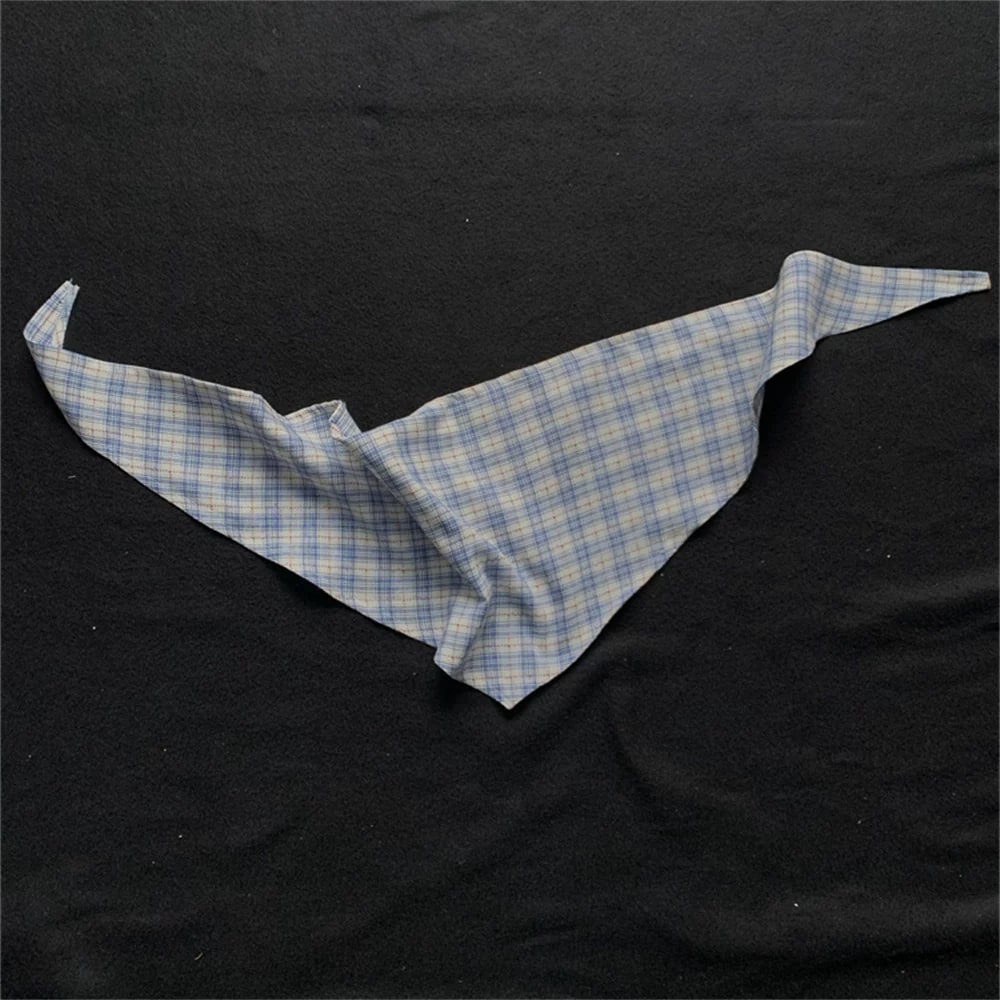 Plaid Triangle Neckerchief Scarf photo 5