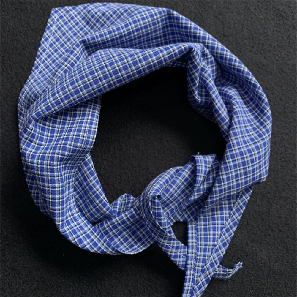 Plaid Triangle Neckerchief Scarf photo 2