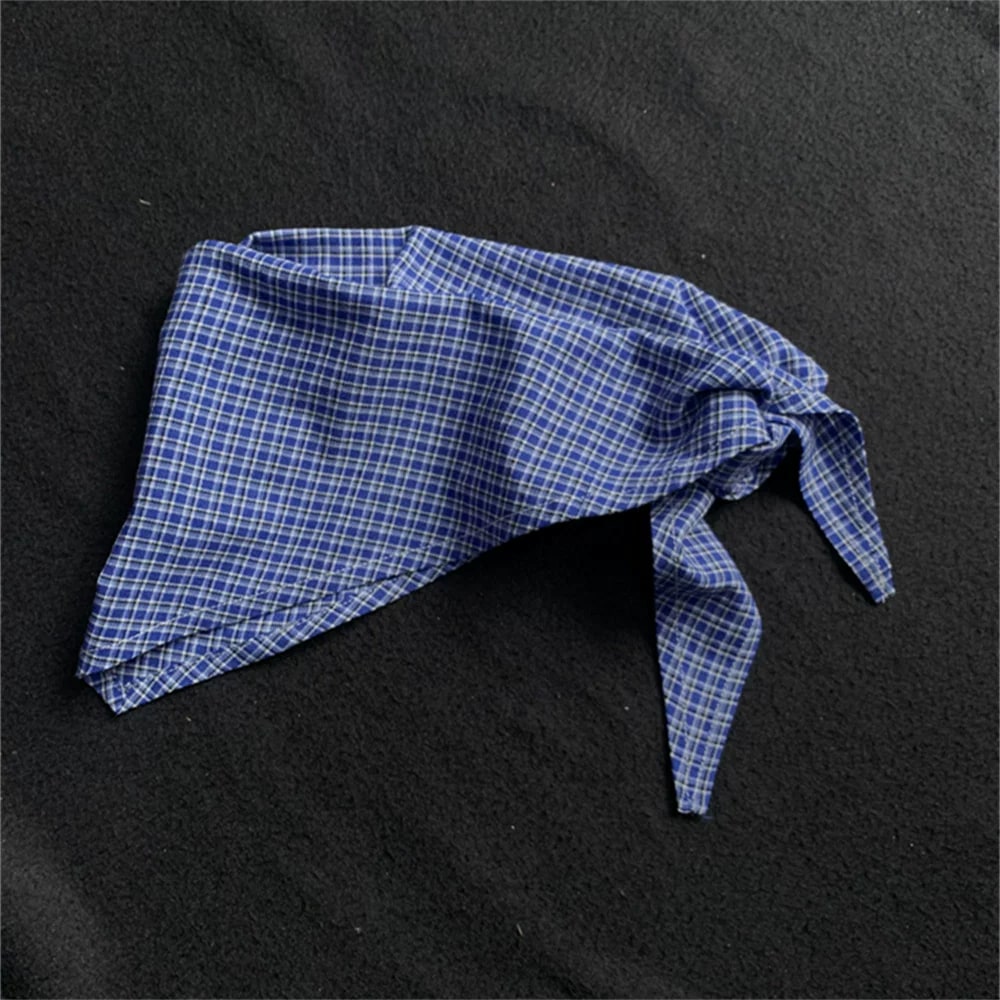 Plaid Triangle Neckerchief Scarf photo 6