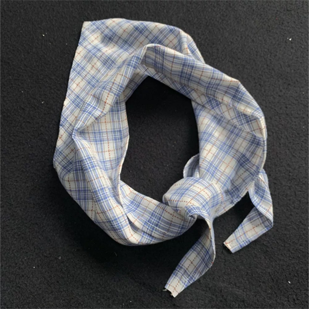 Plaid Triangle Neckerchief Scarf photo 3